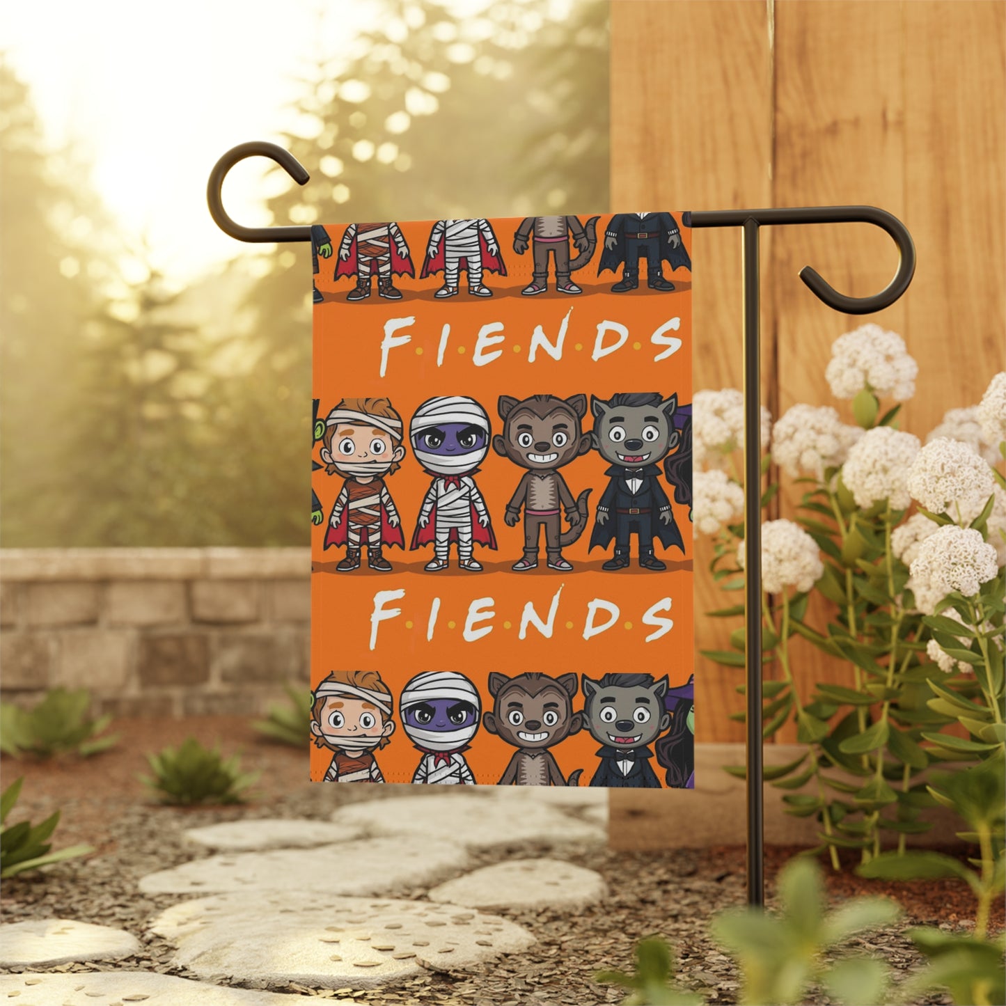 Halloween Fiends Garden Flag